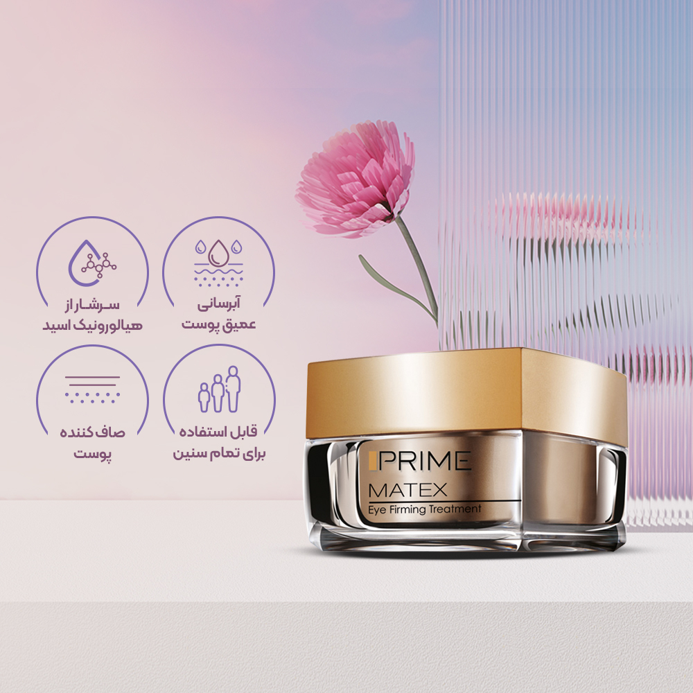 تصویر کرم سفت کننده  دور چشم پرایم مناسب انواع پوست 15 میل